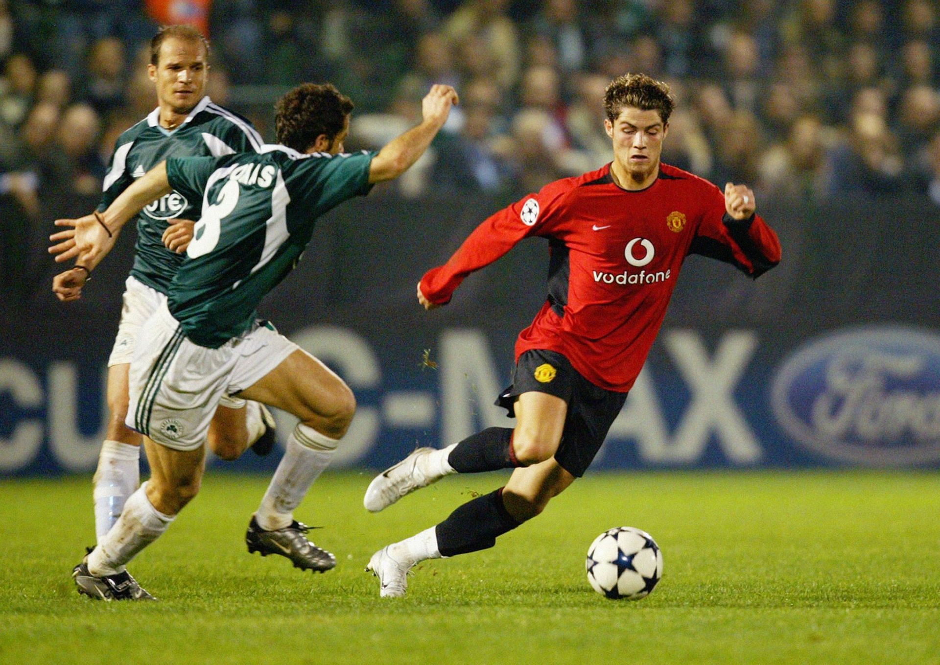 Cristiano Ronaldo was promoted to the senior side in 2003 at the age of 18